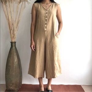 Sleeveless Tan Jumpsuit